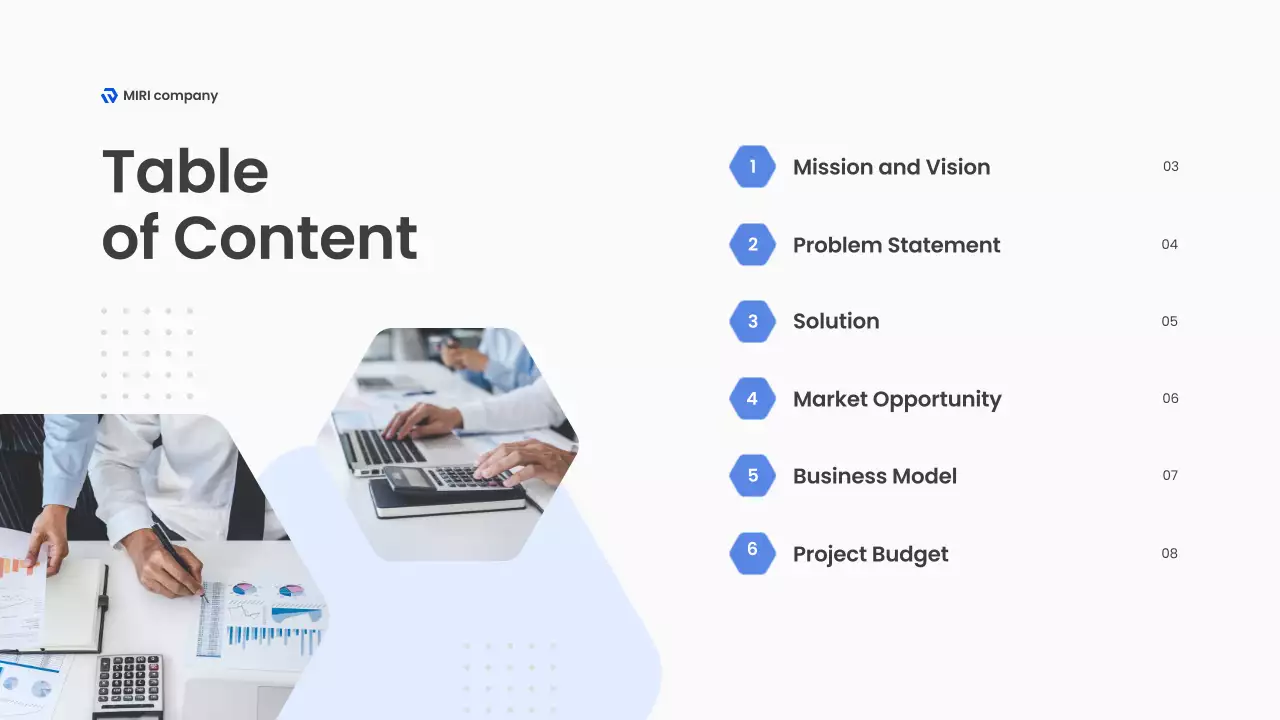 블루 모던 스타트업 피치 프레젠테이션