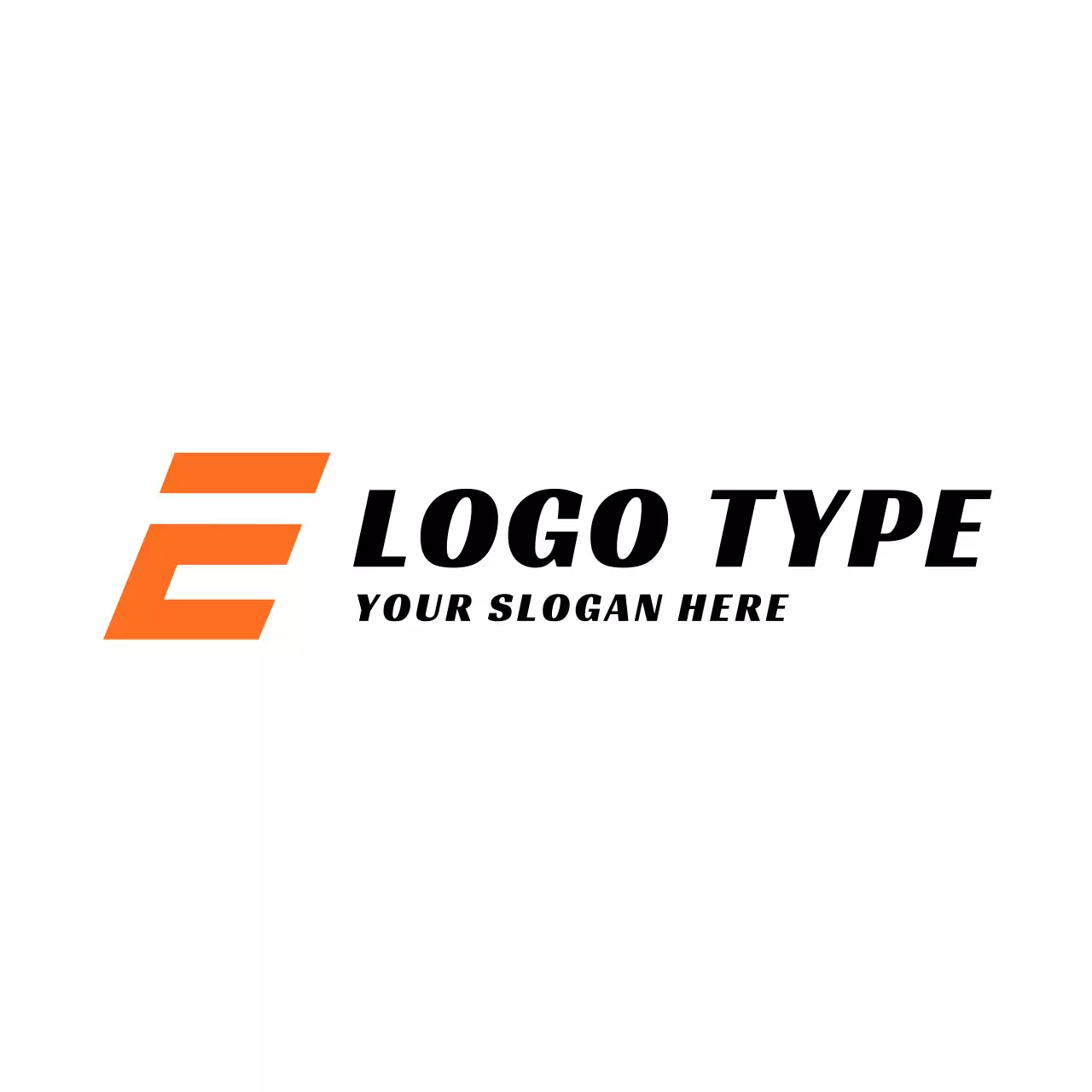 Orange Minimal Design Logo