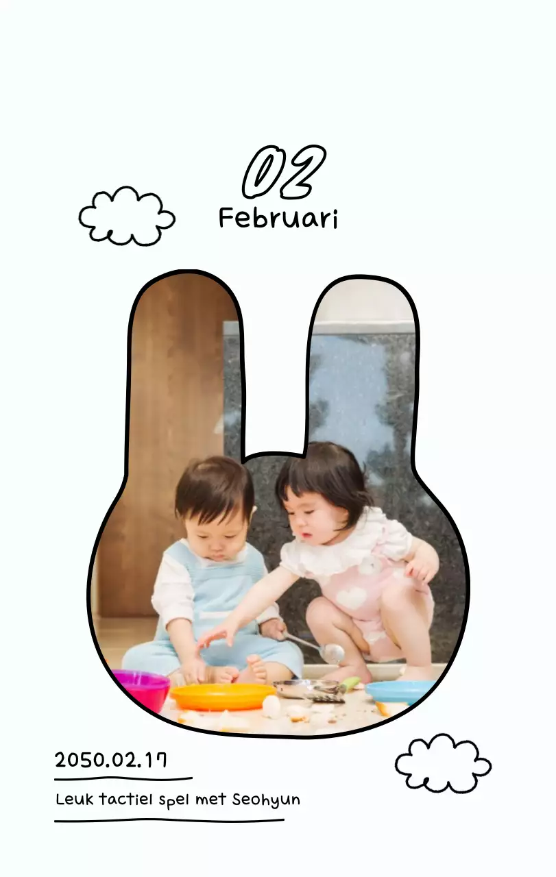 Schattige nieuwjaarskalender