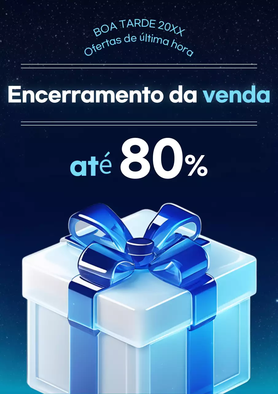 Promoção de venda da Blue Modern