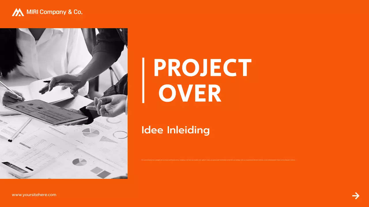 presentatie oranje modern projectvoorstel