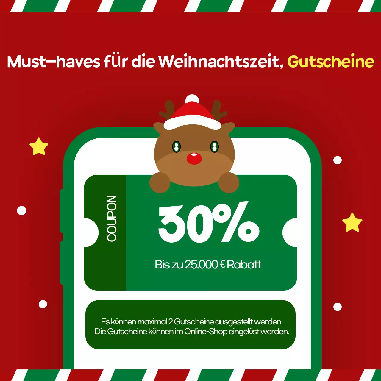 Green Simple Weihnachts-Gutschein
