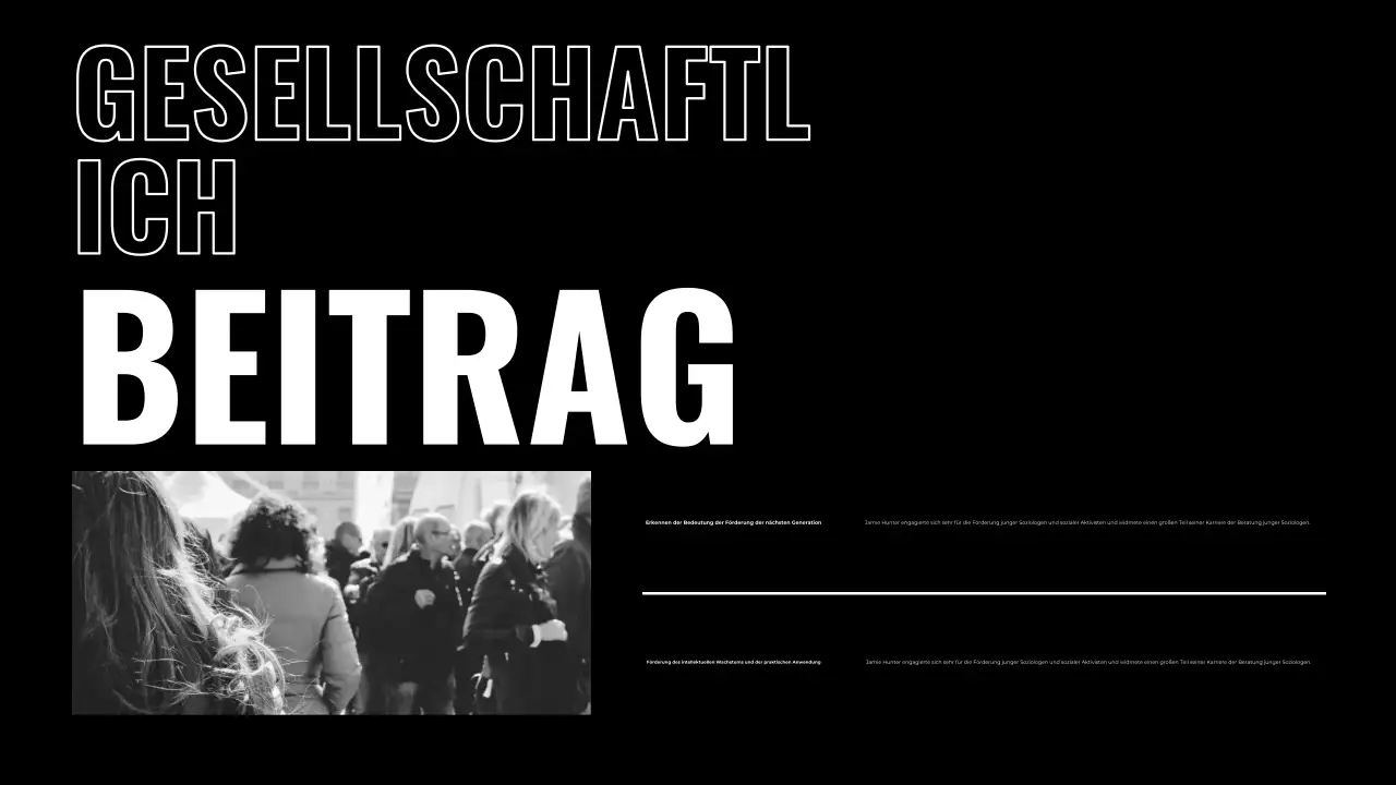 Schwarz-Weiß-Biographie Präsentation
