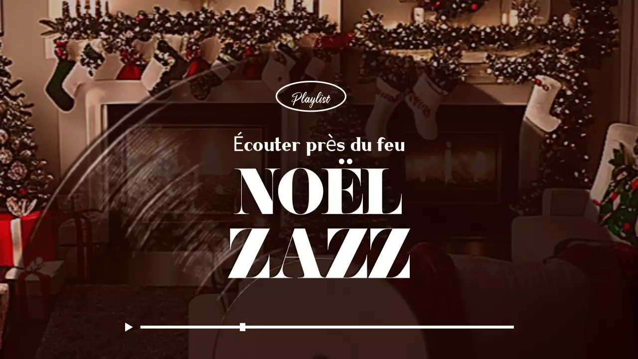 Promouvoir une playlist de Noël brune et vintage