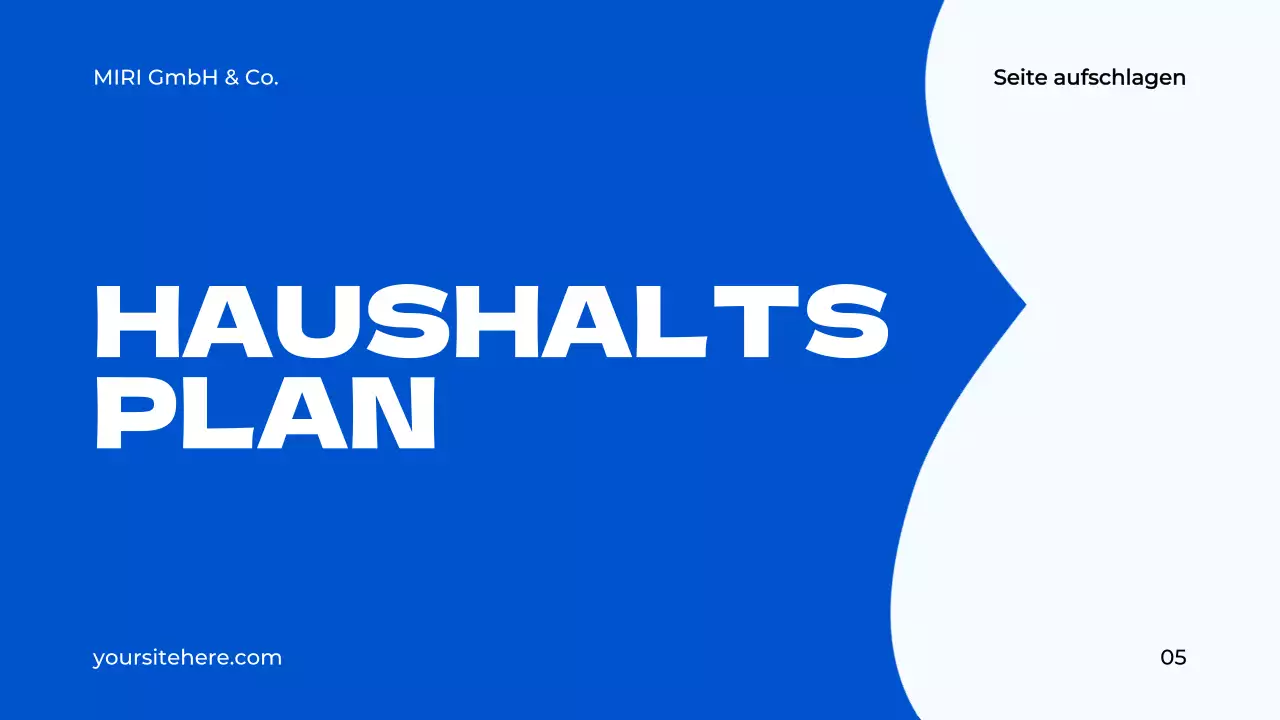 blue modern Projektantragsdokument