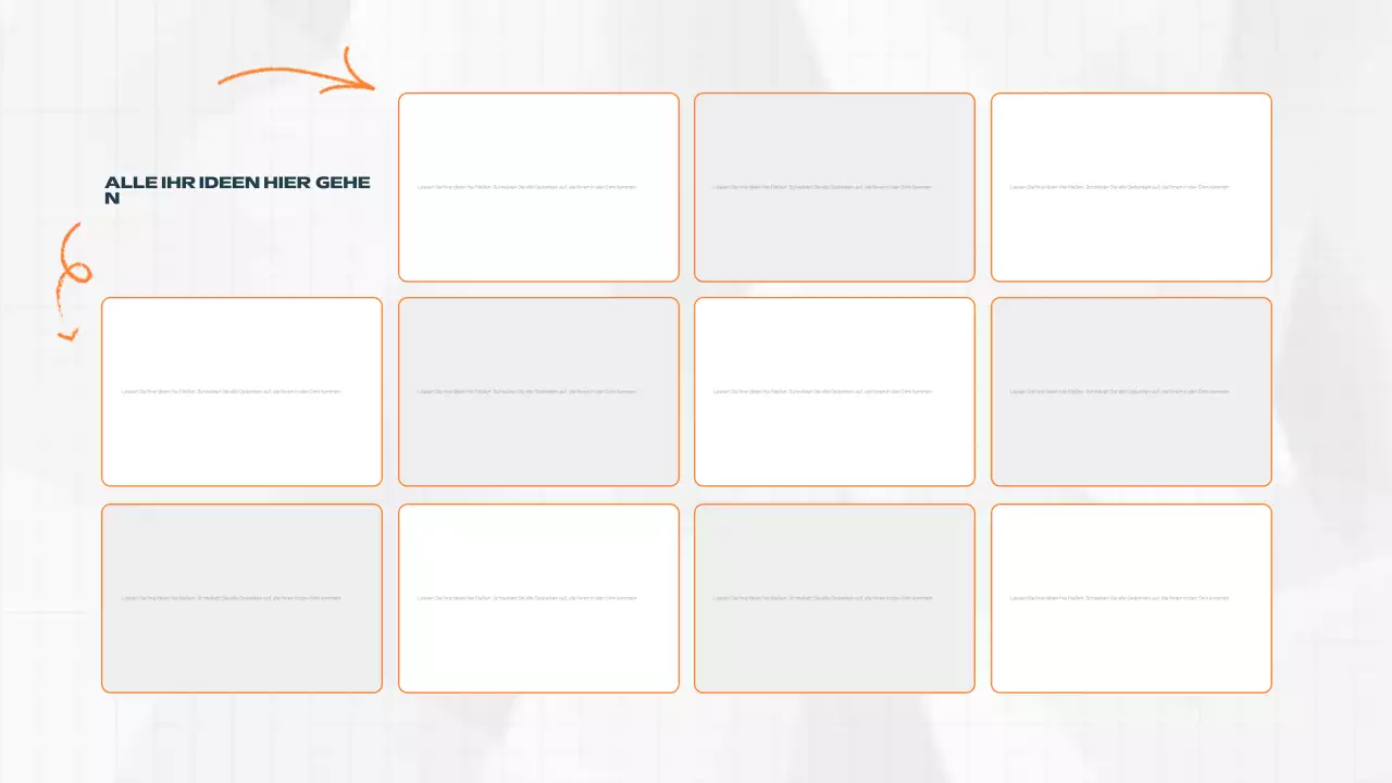 orange modernes Brainstorming-Dokument