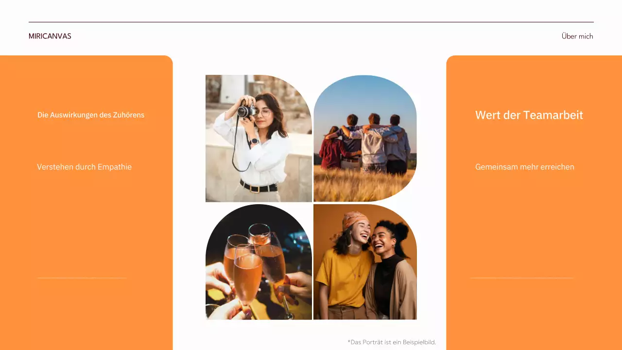 orange modern moderne Selbstdarstellung pitch
