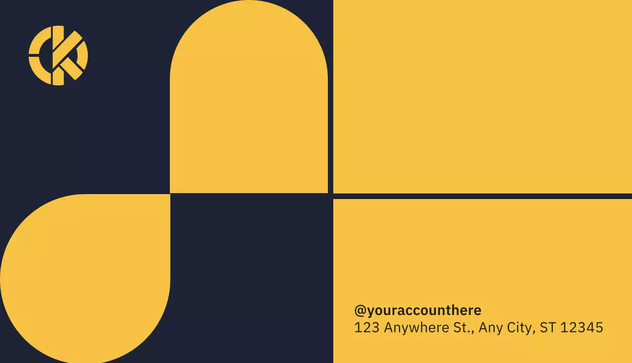 Yellow Minimal Business Card