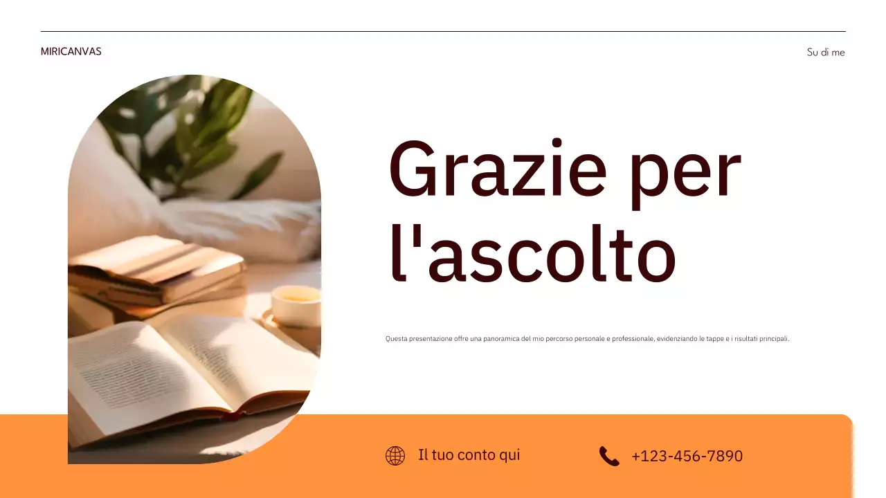 arancione moderno passo di auto-introduzione