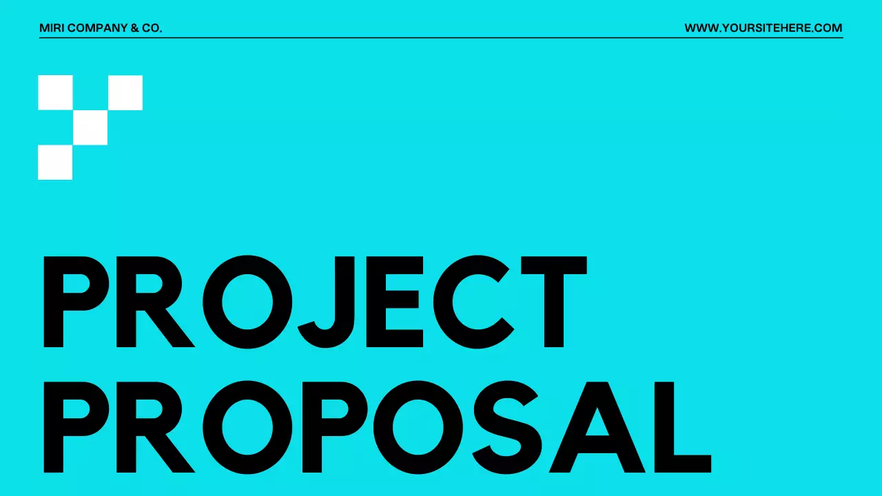 Turquoise Modern Project Template Presentation