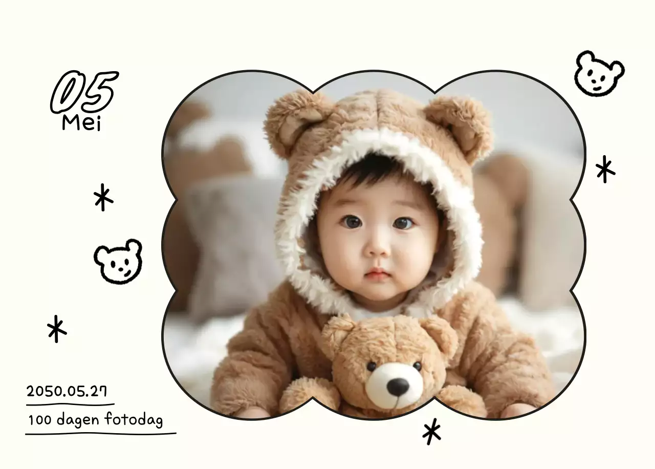 Schattige nieuwjaarskalender