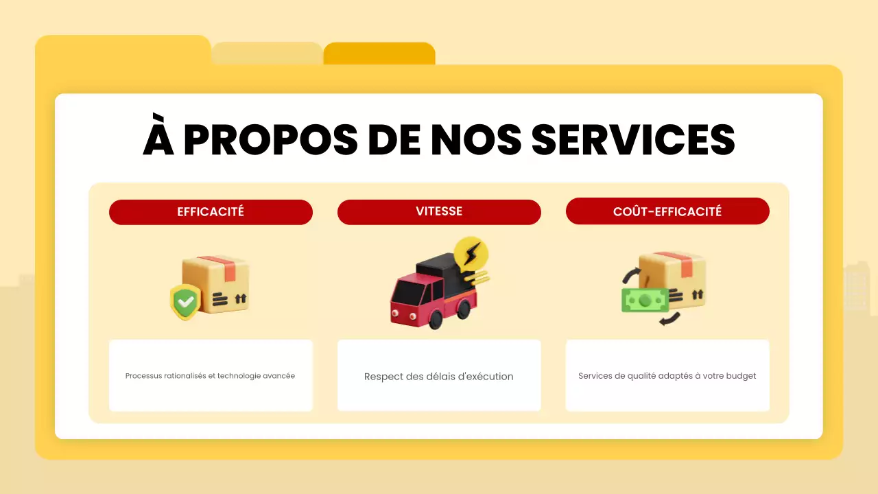 annonce de livraison moderne jaune