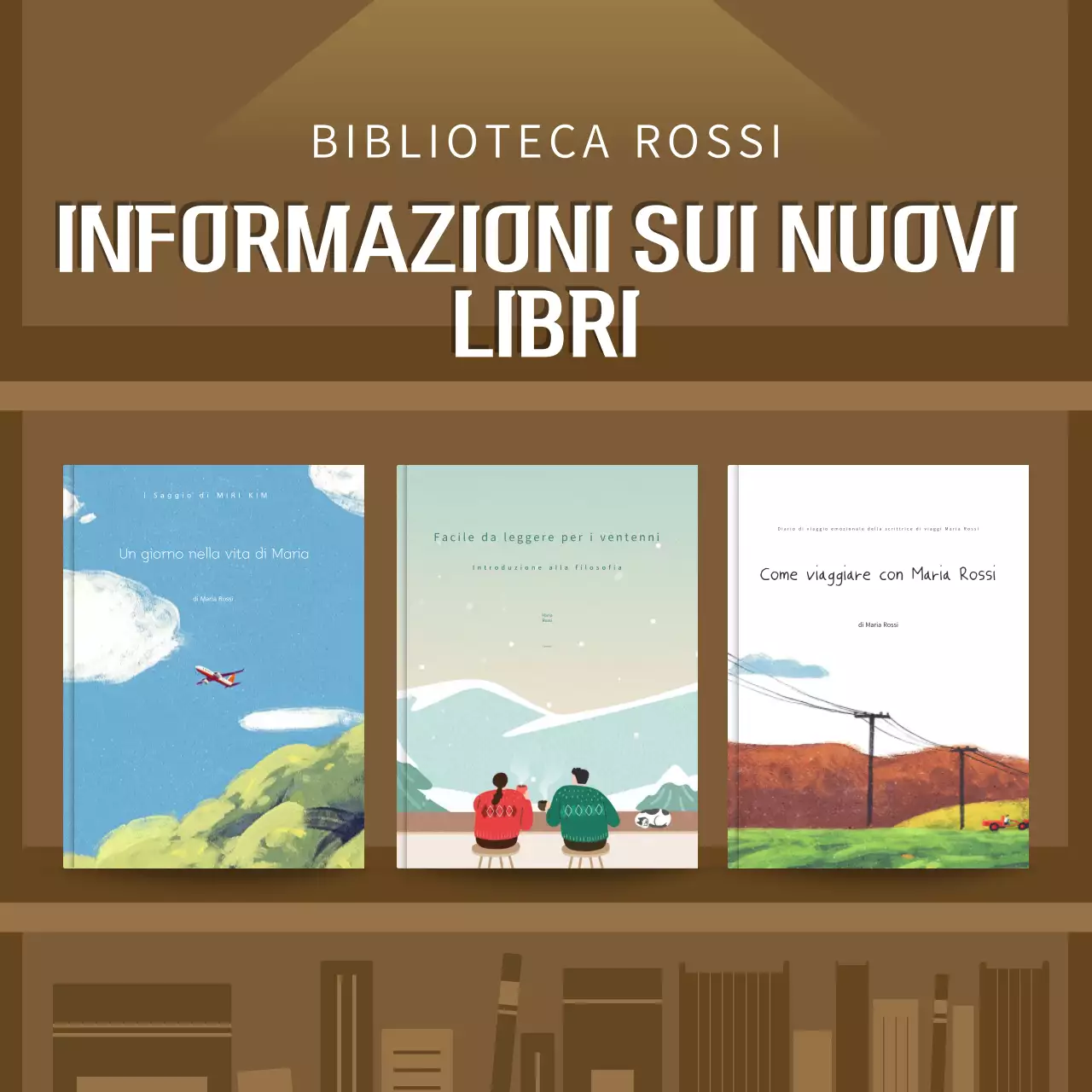 Libri marroni, puliti e nuovi in magazzino