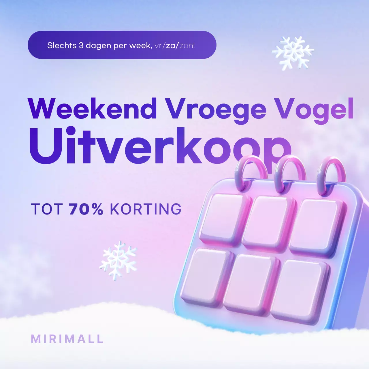 Mauve Opruiming Uitverkoop Promotie