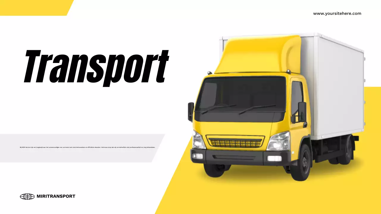 gele presentatie modern transport