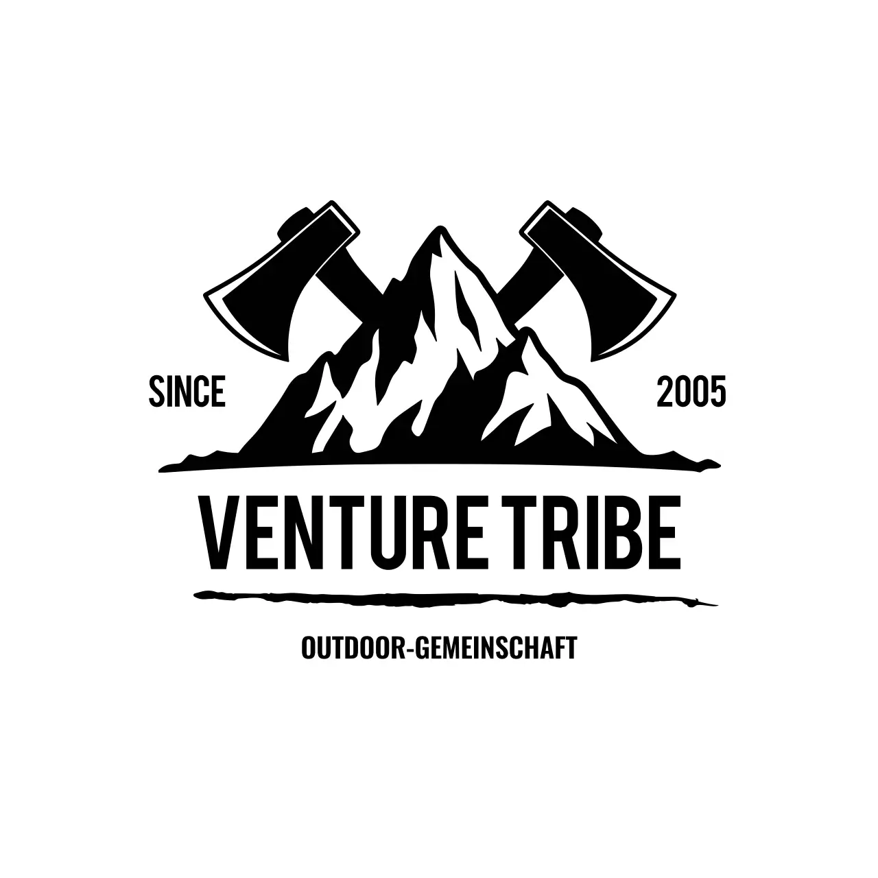 schwarzes rustikales Abenteuer-Logo