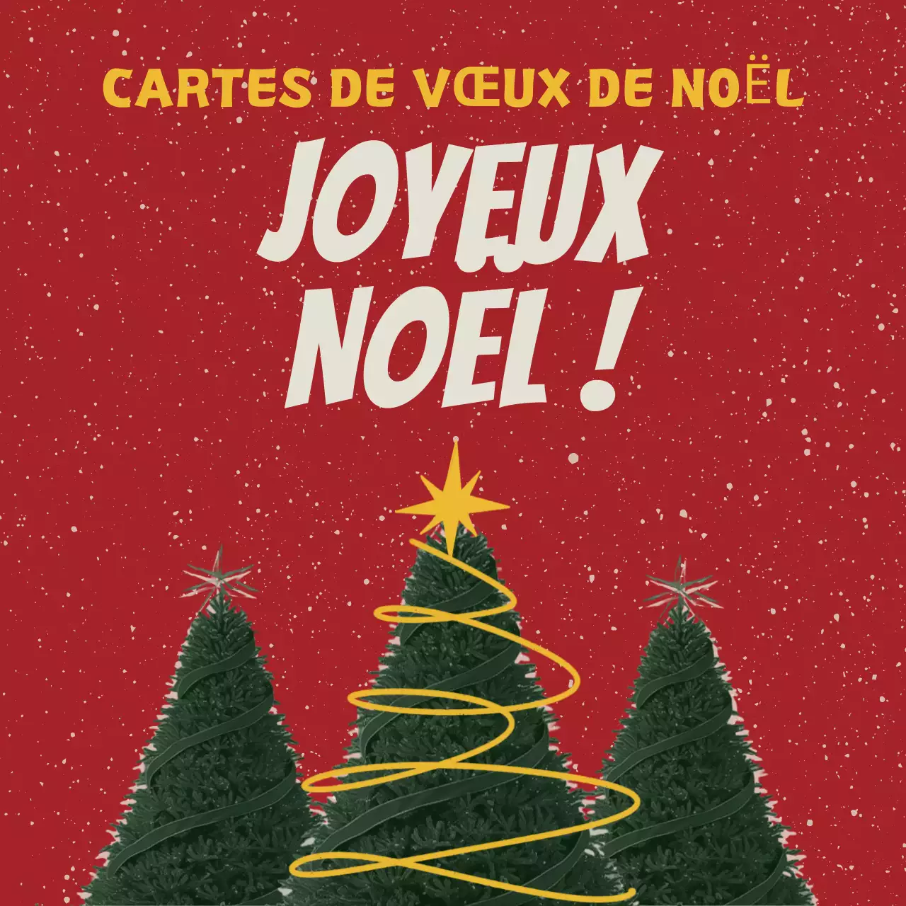 Vœux de Noël rétro rouges