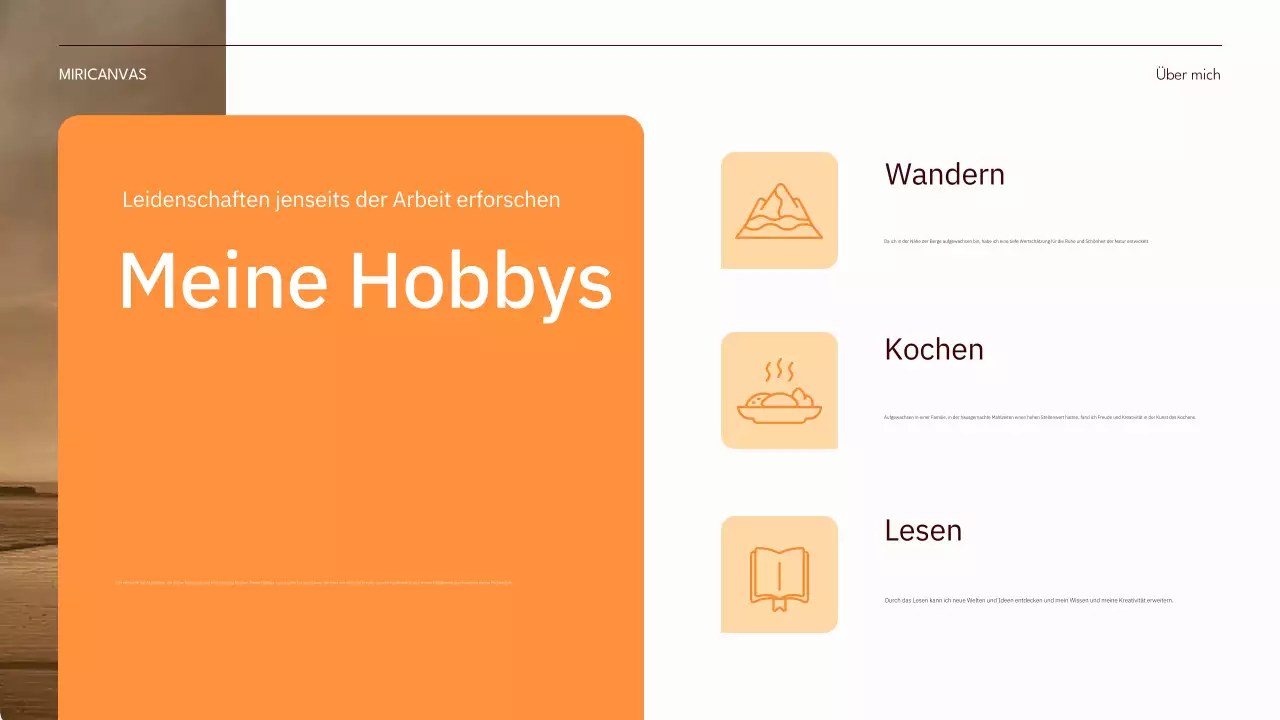 orange modern moderne Selbstdarstellung pitch
