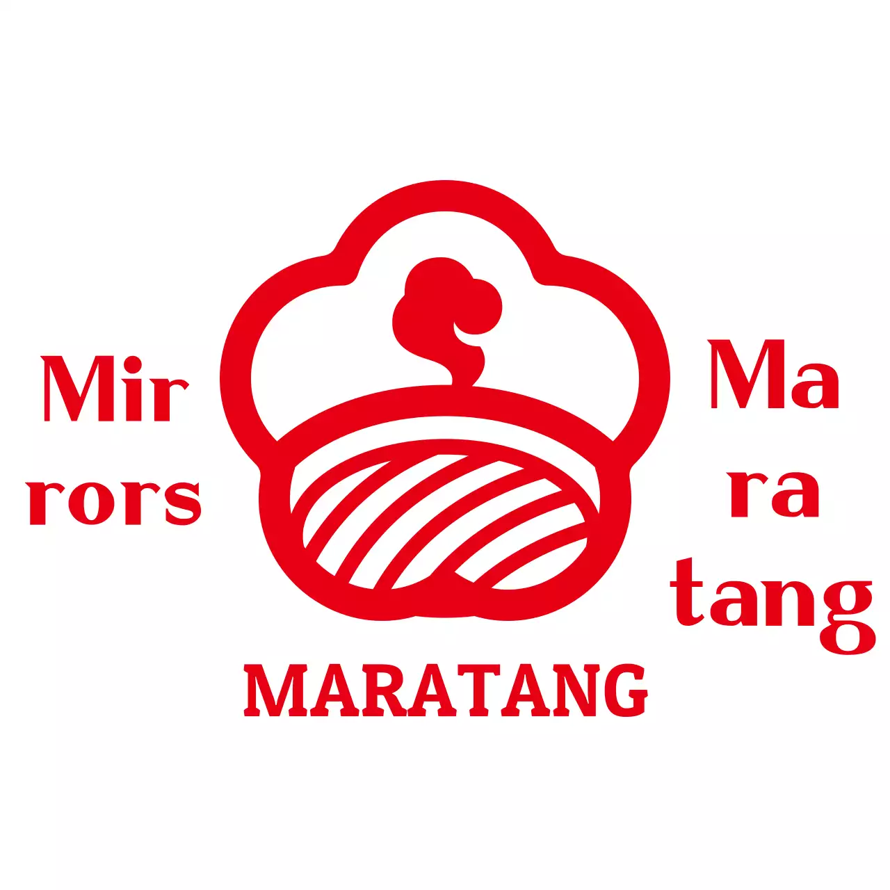 Logo makanan sederhana berwarna hitam