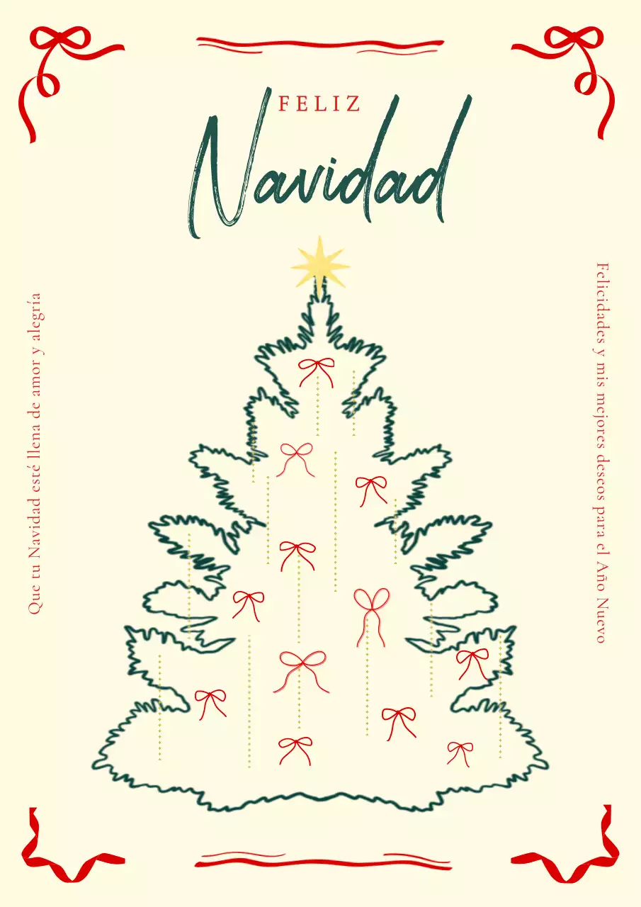 Invitación de Navidad sencilla en beige