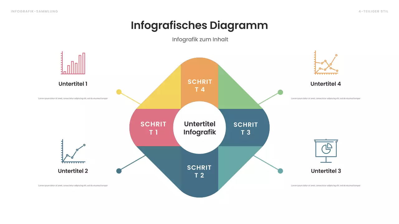 buntes modernes Infografik-Layout