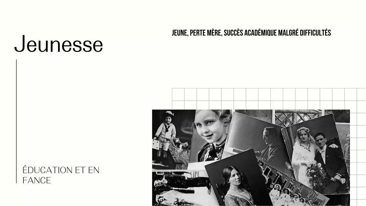 Explorer la vie de Marie Curie Simple Black Beige Presentation