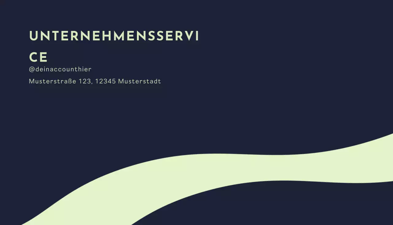 mint moderne Visitenkarte