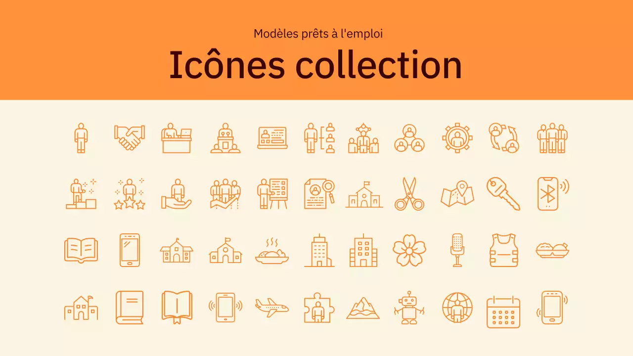 orange moderne moderne pitch d'auto-introduction