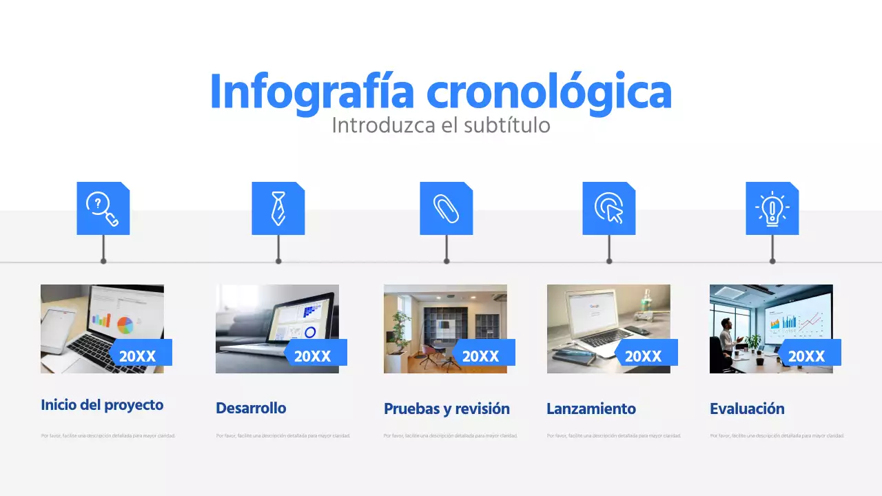 guía de proyectos blue modern