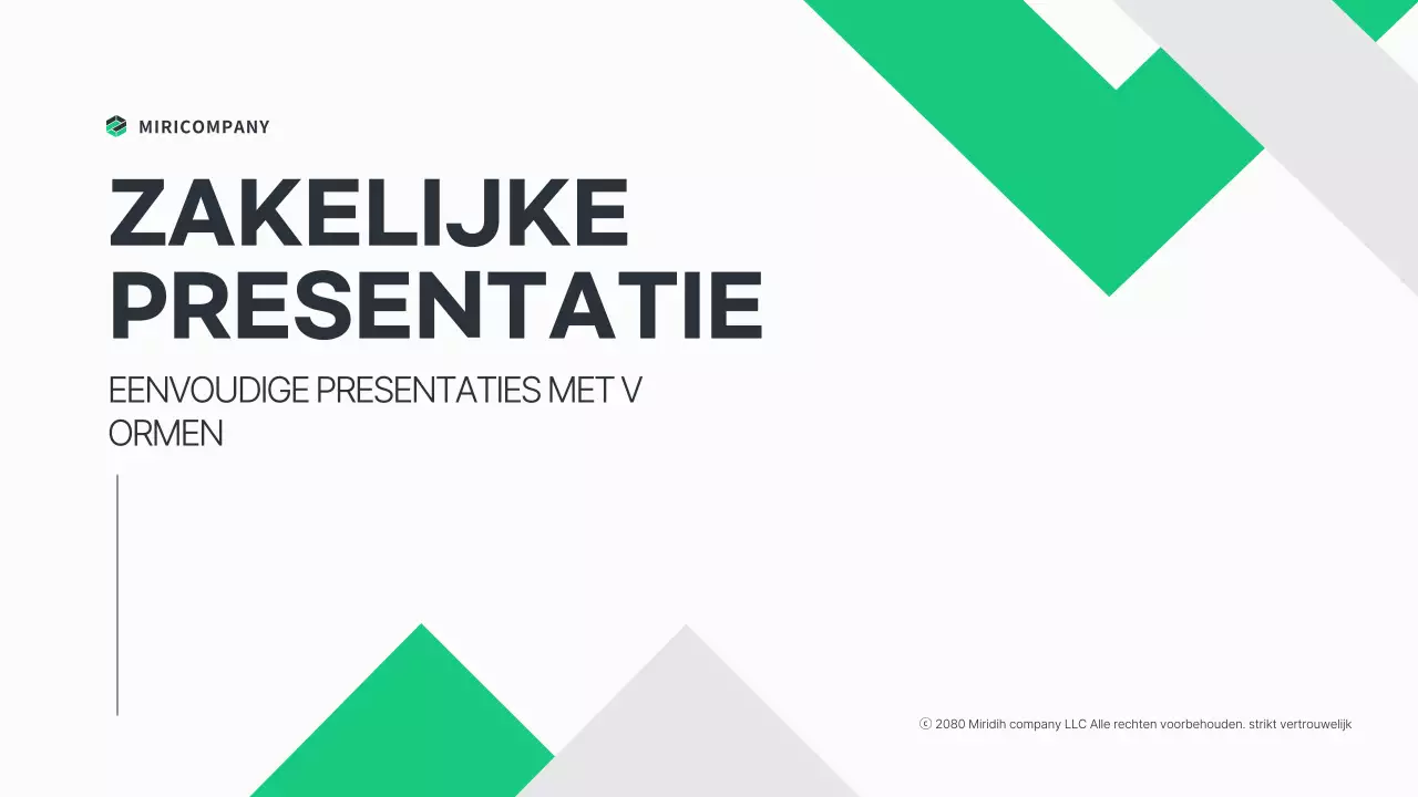 Een eenvoudig bedrijfsplan in wit en groen