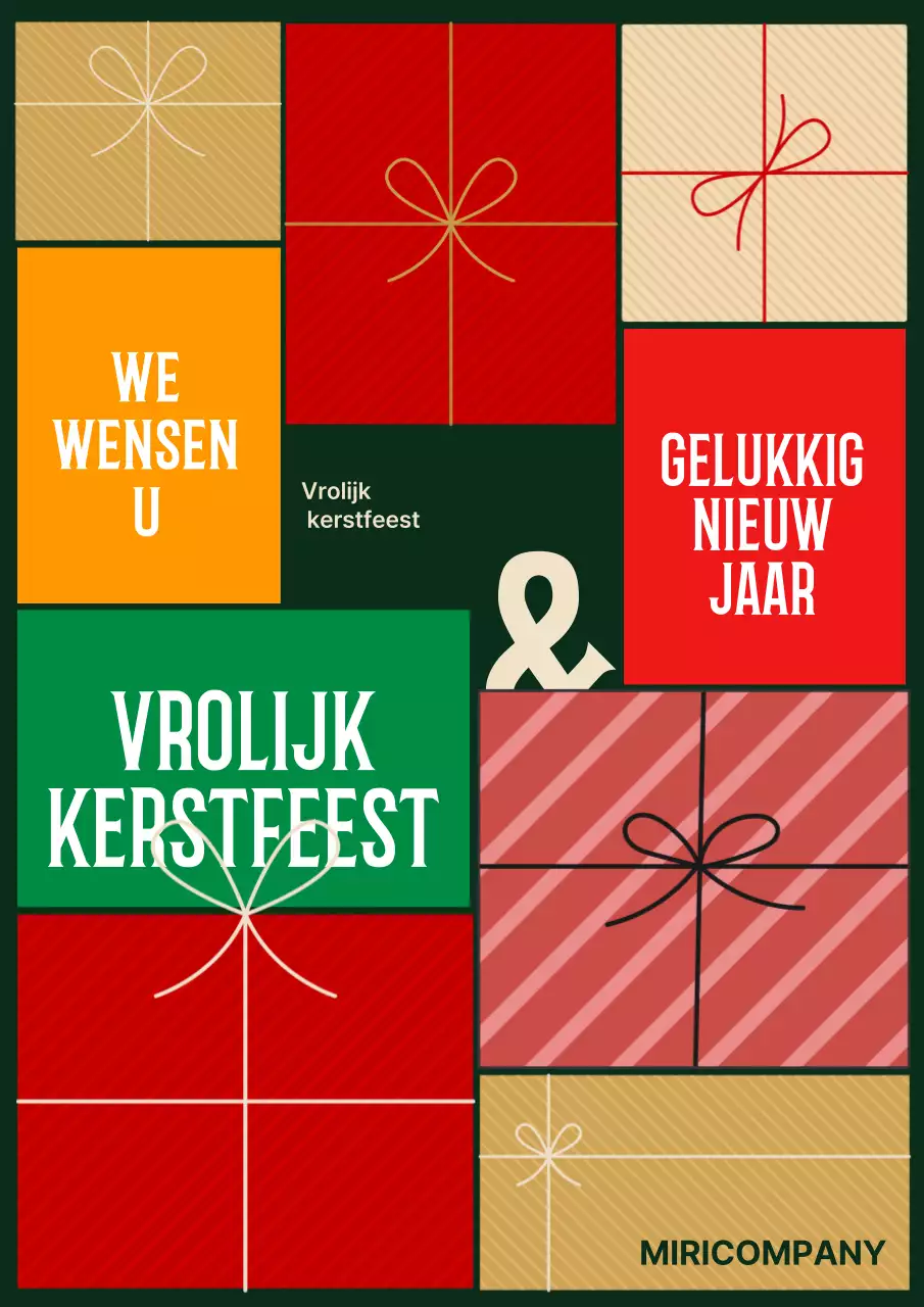 Groen Retro Kerstfeest
