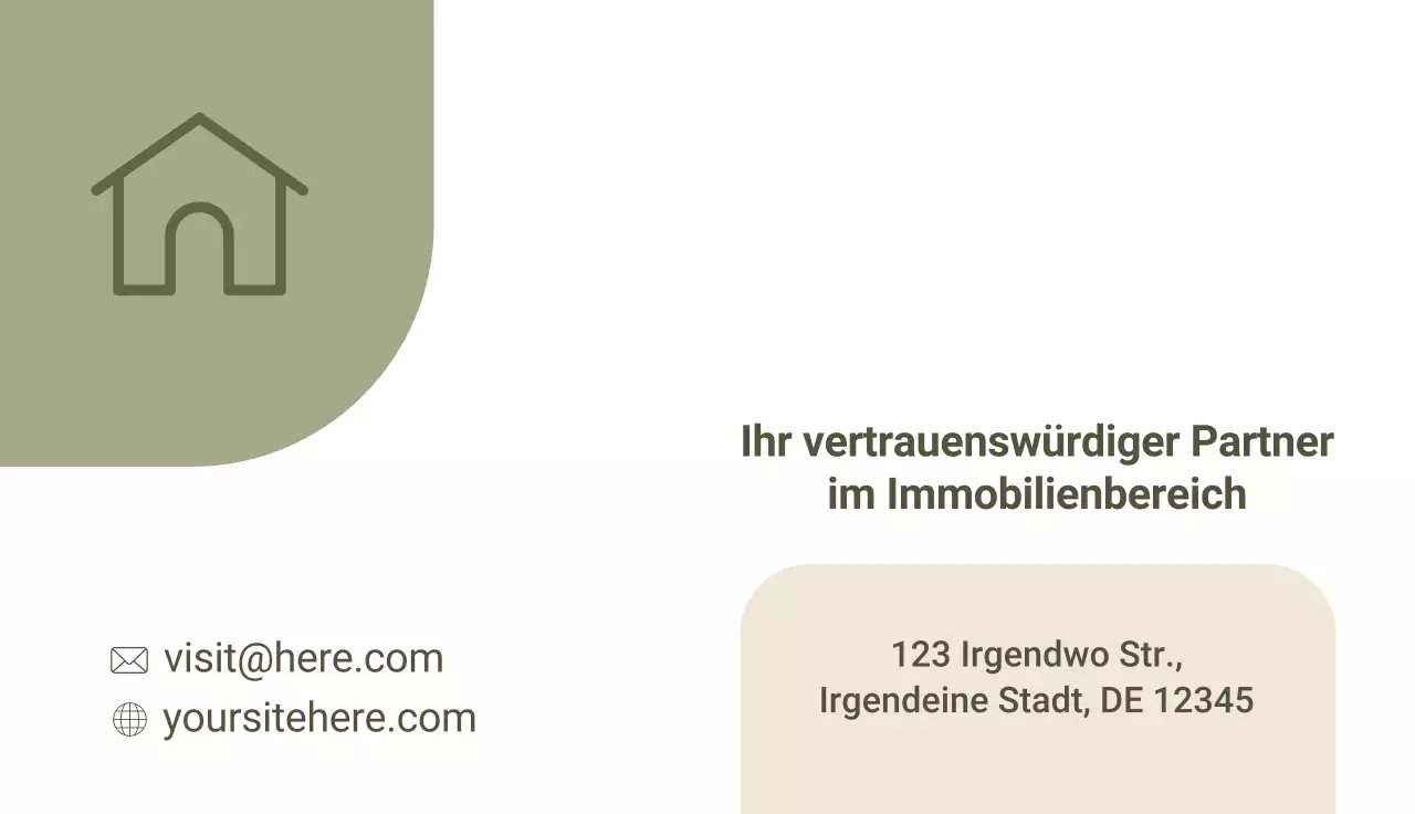 sage modern real estate visitenkarte