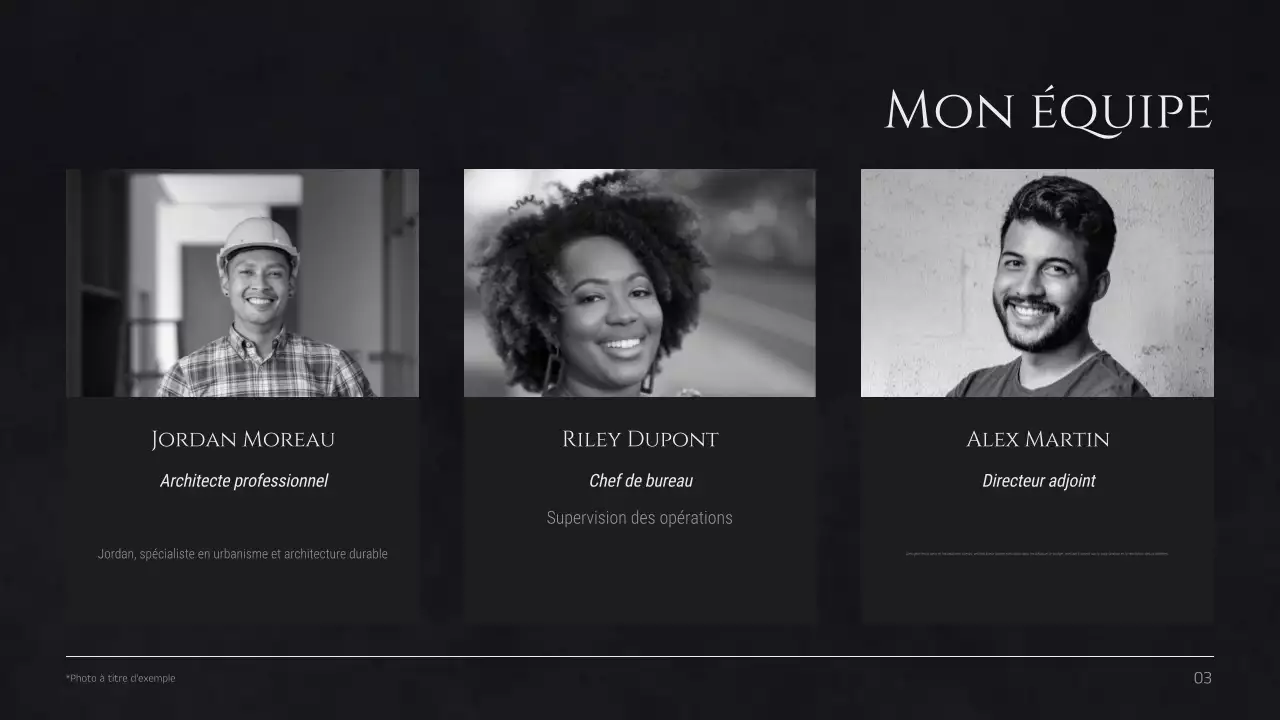 Profil minimaliste noir