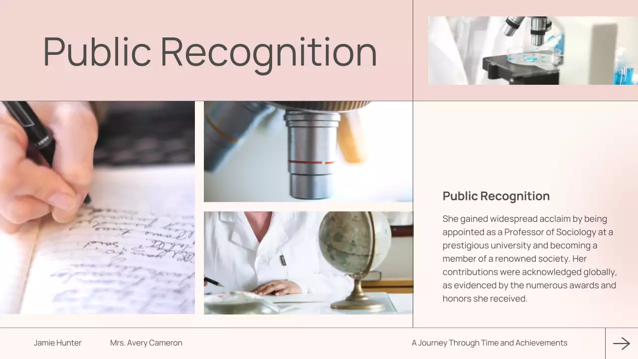 Pink Simple Biography Presentation