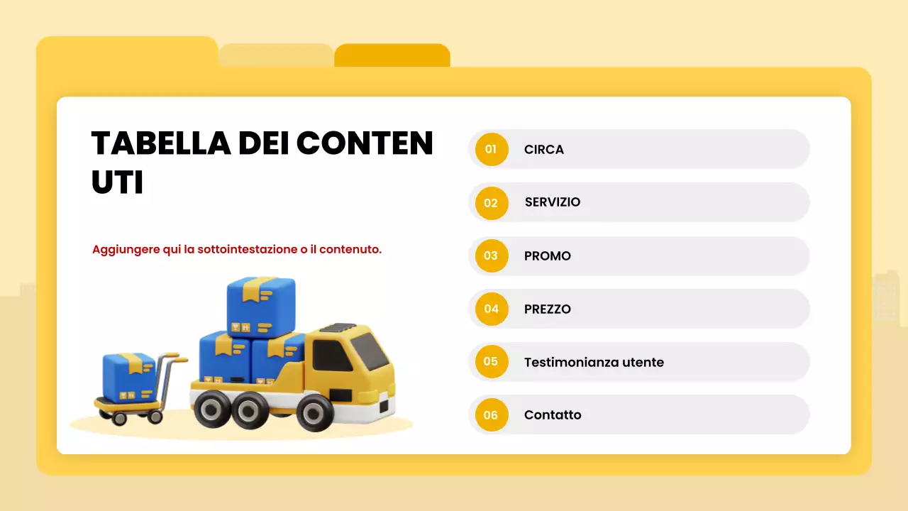 annuncio di consegna giallo moderno