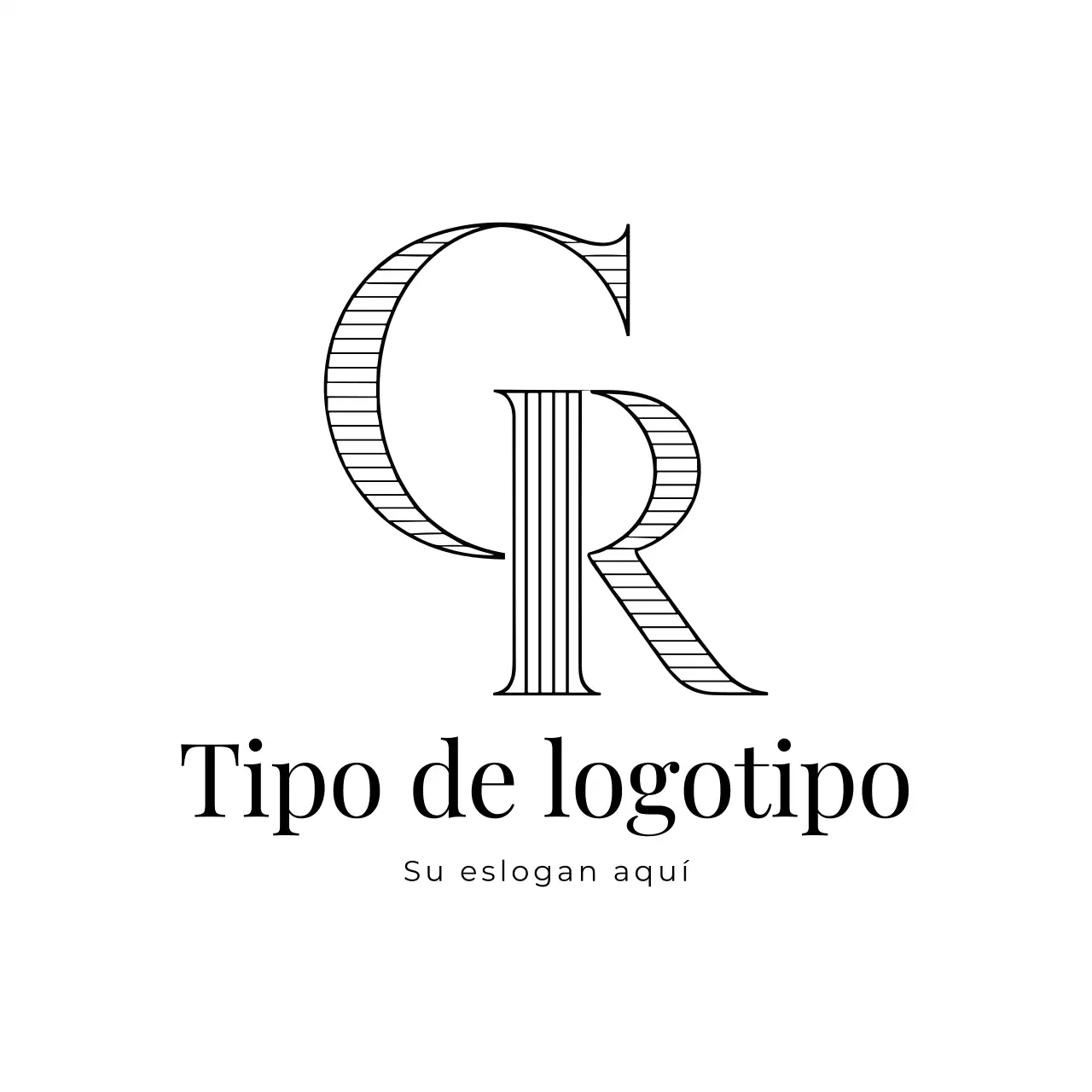 negro elegante diseño de logotipo