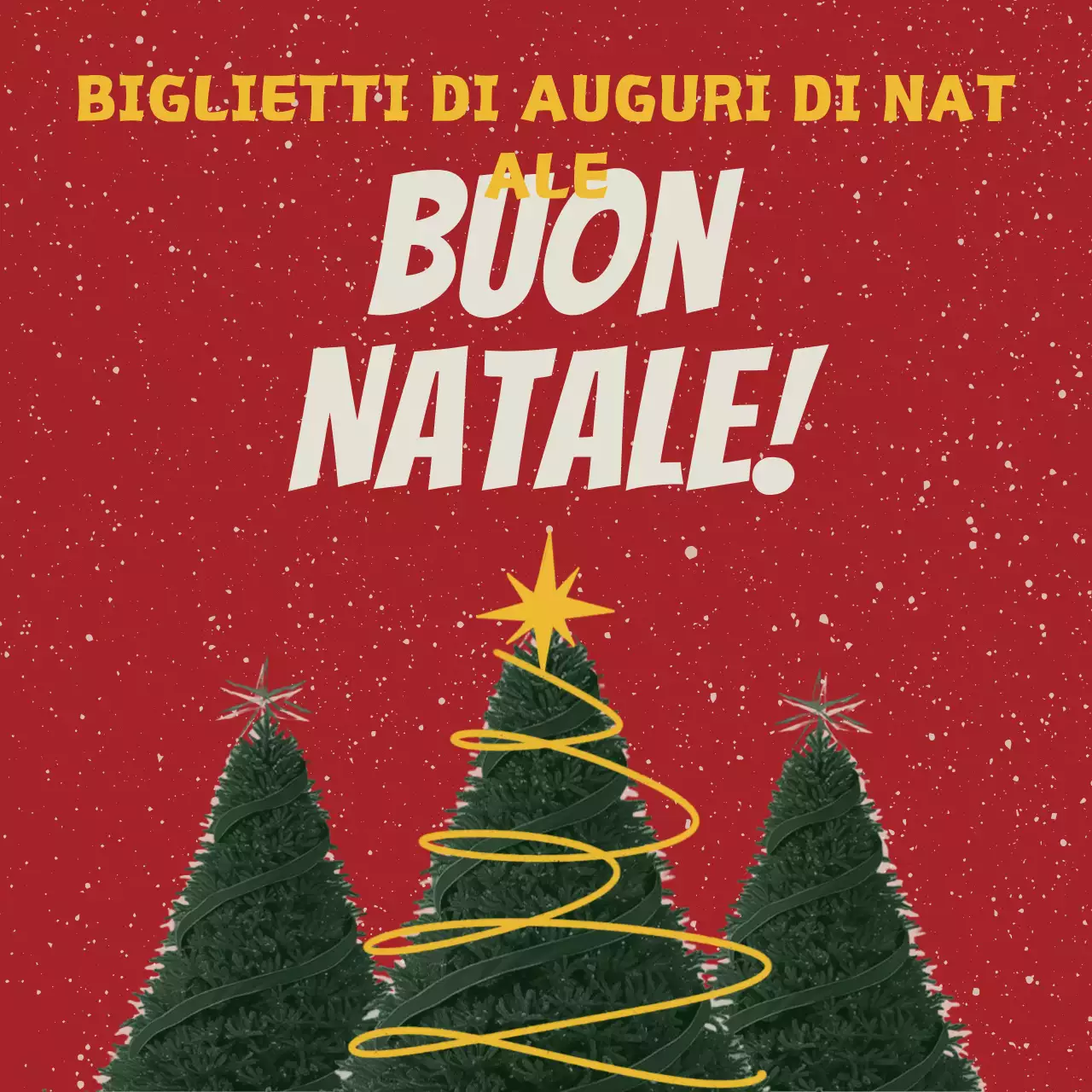 Auguri di Natale in rosso retrò