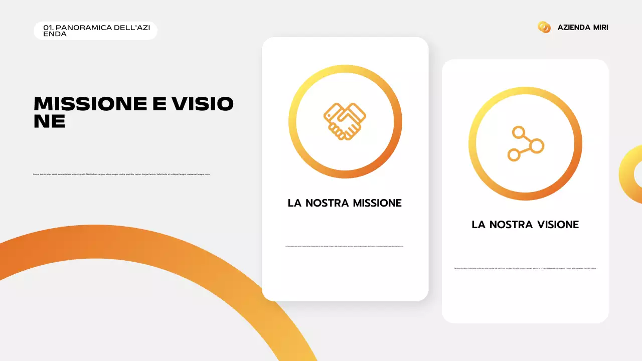 arancione moderno passo d'affari