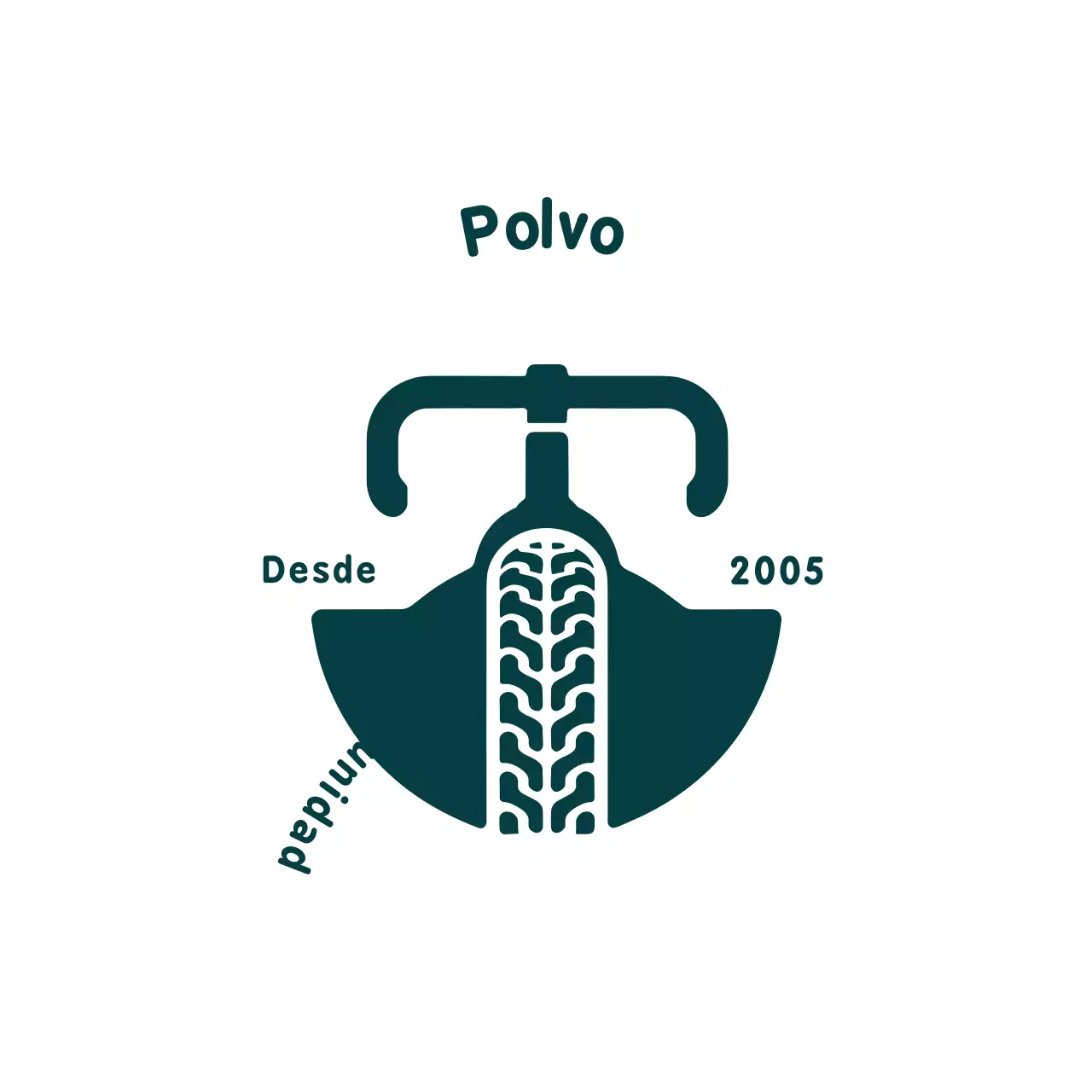 Logotipo ciclista minimalista verde