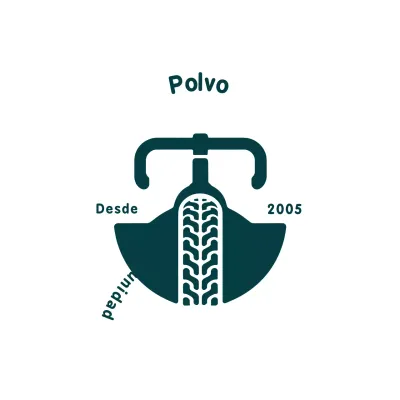 Logotipo ciclista minimalista verde