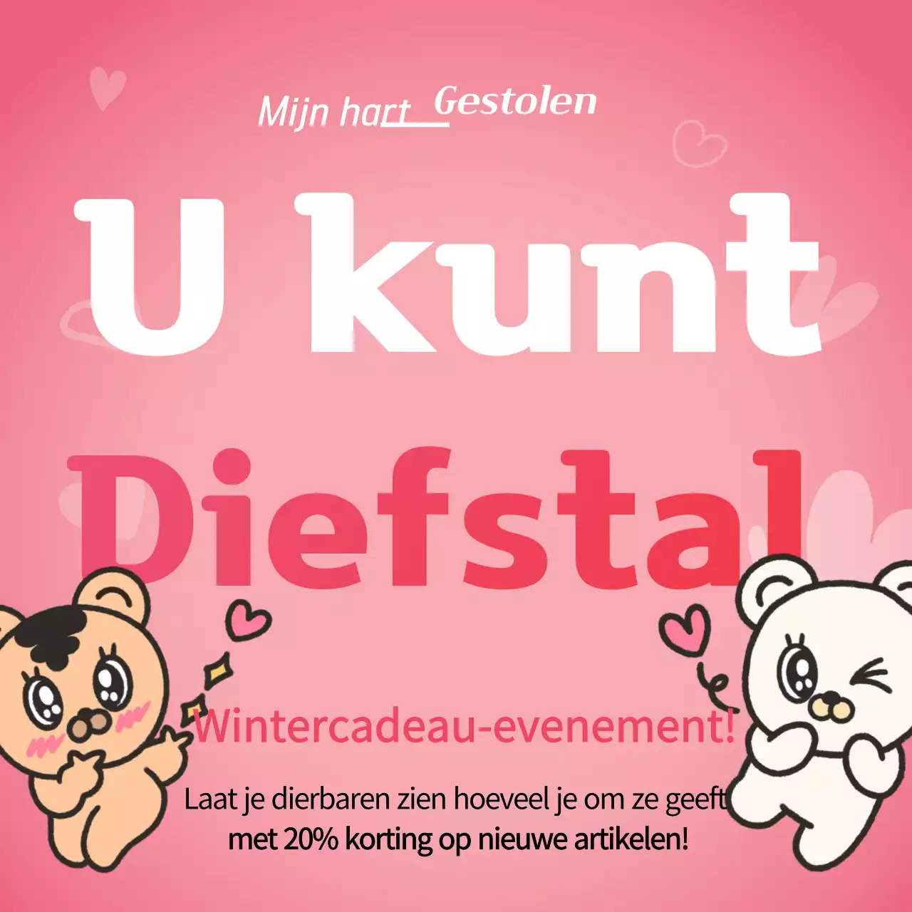 Promoot een roze gezellig winterevenement