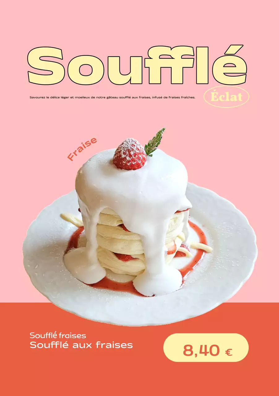 Publicité pour le dessert Pink Pop