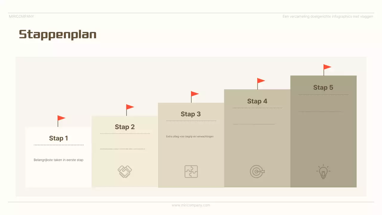 Beige minimalistische infographic advertentie