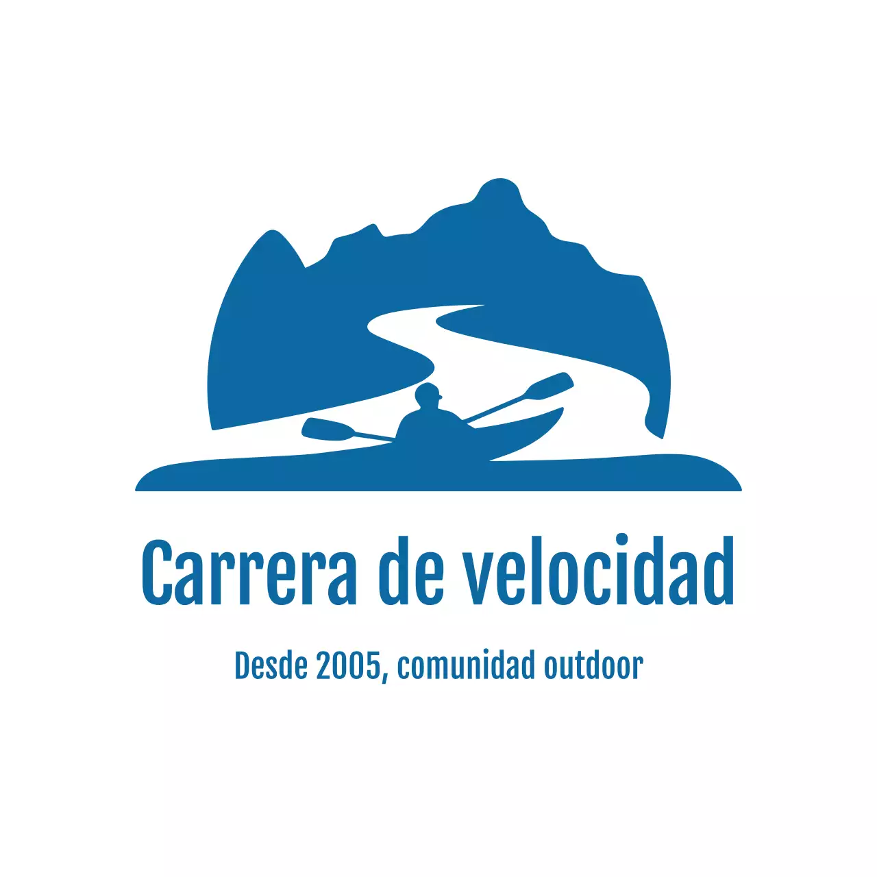 Anuncio minimalista azul para eventos al aire libre