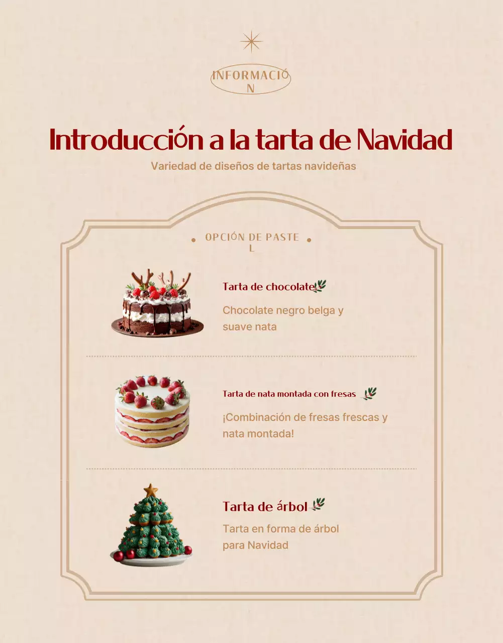 Anuncio navideño rojo de época