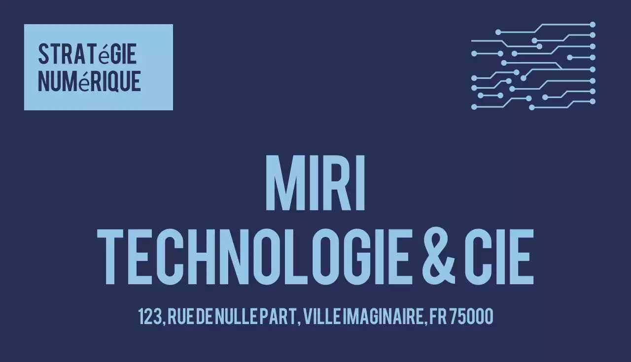 carte de consultation moderne bleue