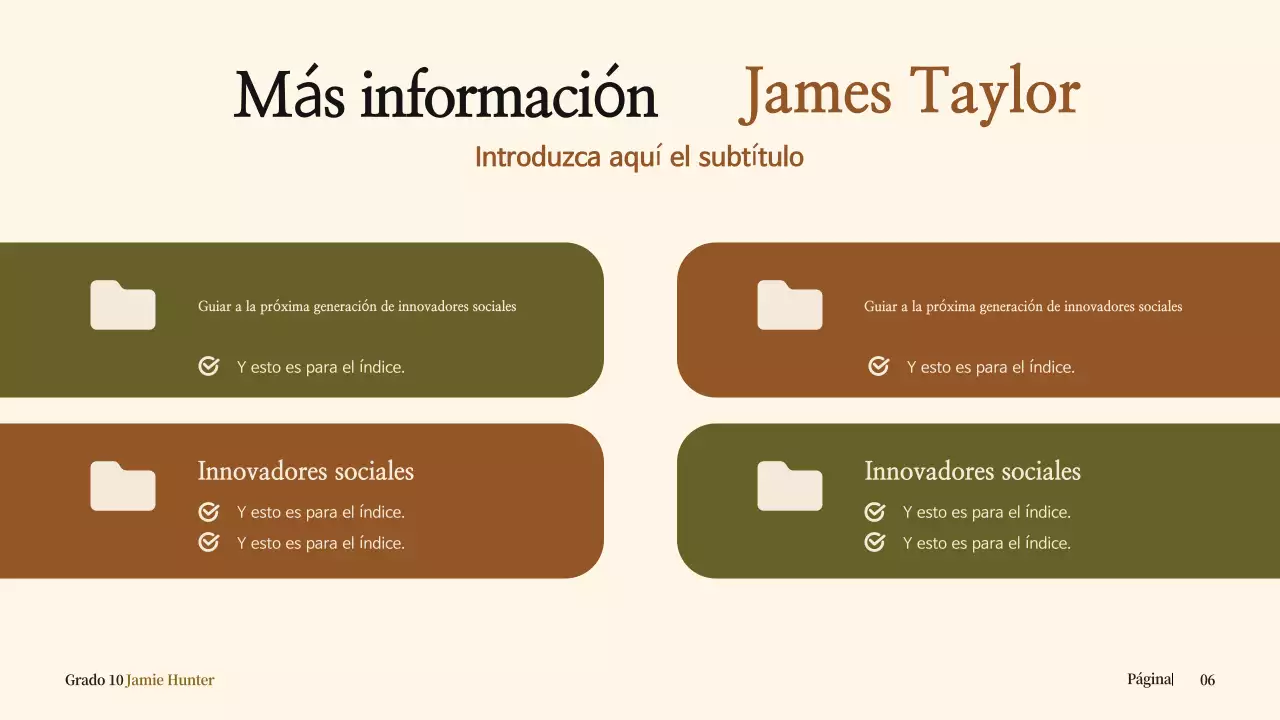 biografía clásica beige para anuncio escolar