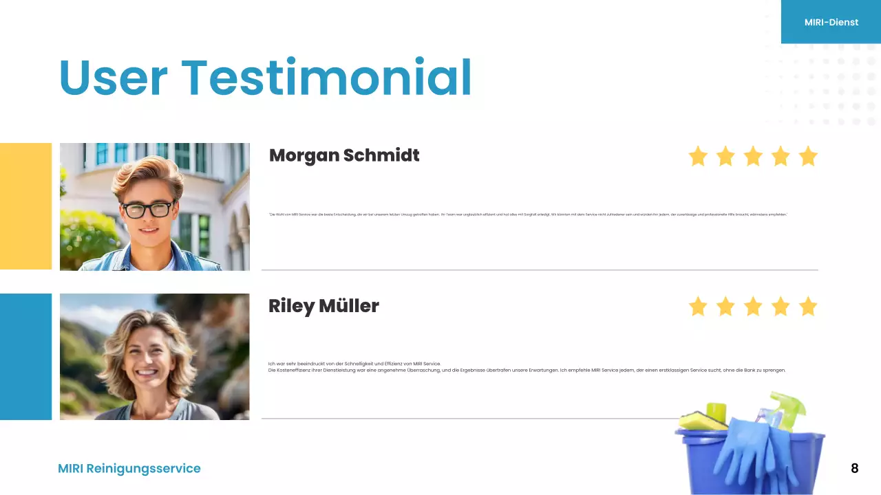 blau-gelb-modernes Reinigungsservice-Aktion