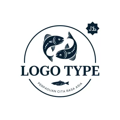 Black Traditional Seafood Logo