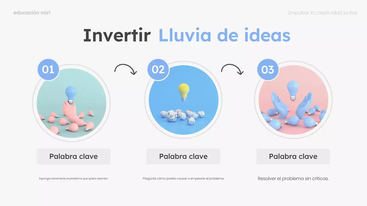 menta y rosa moderno diseño de guía de brainstorming